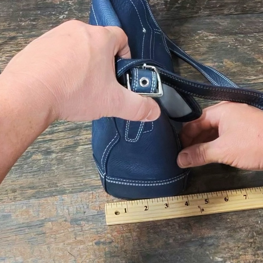 Coach Dark Blue Crossbody Bag Purse - Picture 13 of 13